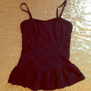 Black lace top.